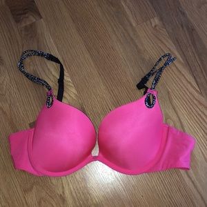 Pink push up bra